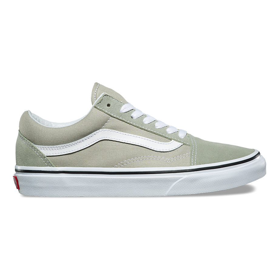 Vans Bayan Spor Ayakkabı Old Skool Zeytin Yeşili Beyaz | 11791-387